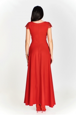 suknia duże rozmiary czerwona